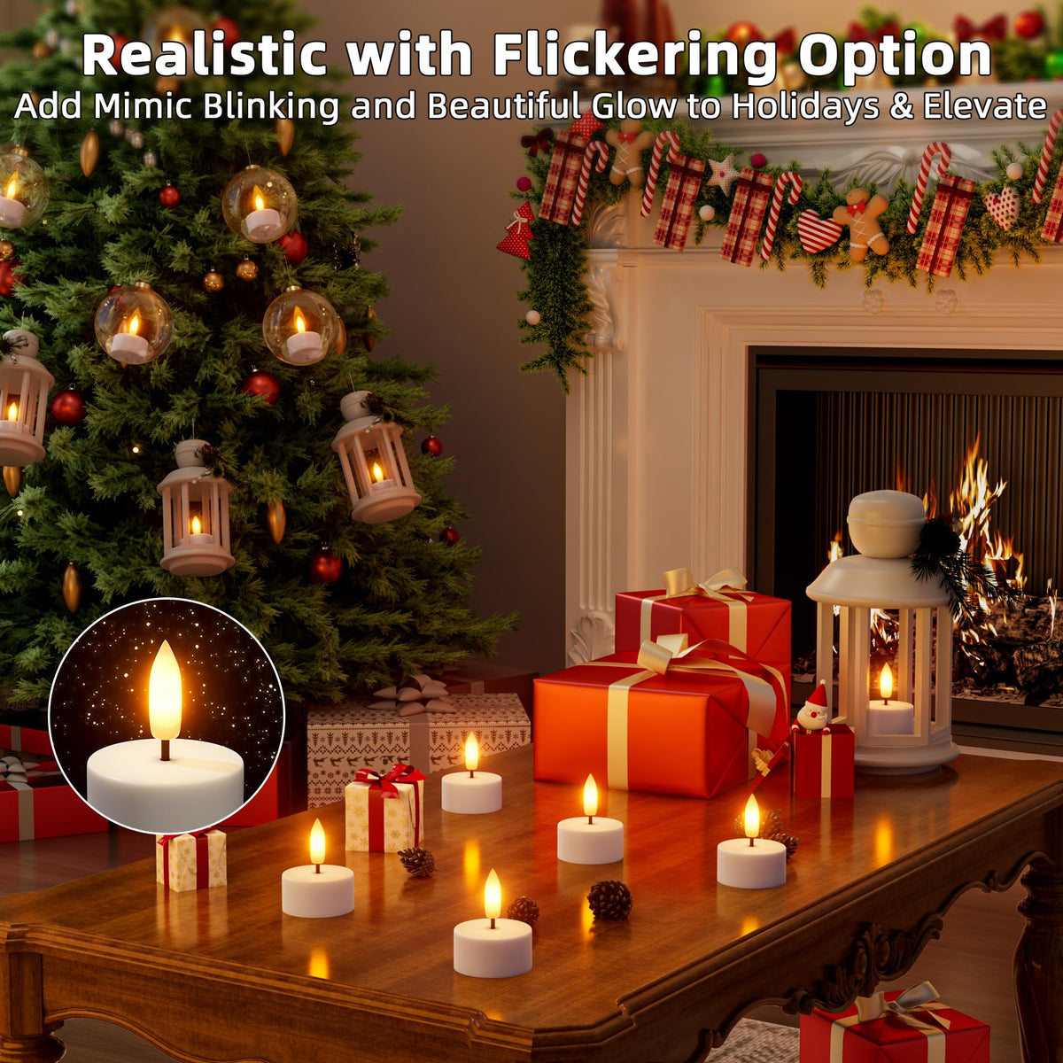 Rechargeable Flameless Tea Lights Candle with Charging Station Remote 12Pcs 🍁 All In One Marketplace Canada