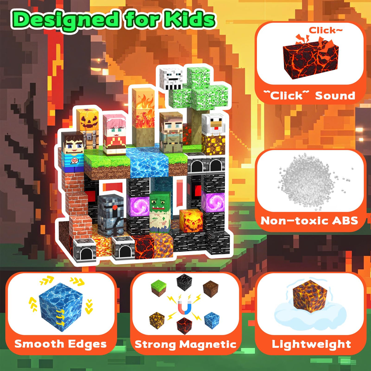 SSAWER Magnetic Blocks, 150PCS Toys Building Blocks Cubes Gifts for Girls 🍁 All In One Marketplace Canada