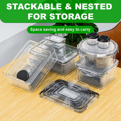 62 Pcs Large Food Storage Containers with Lids Airtight,Total19400ML(31 Containers&31 Lids)- Plastic Food Container for Kitchen Organization - Available at All In One Marketplace Canada
