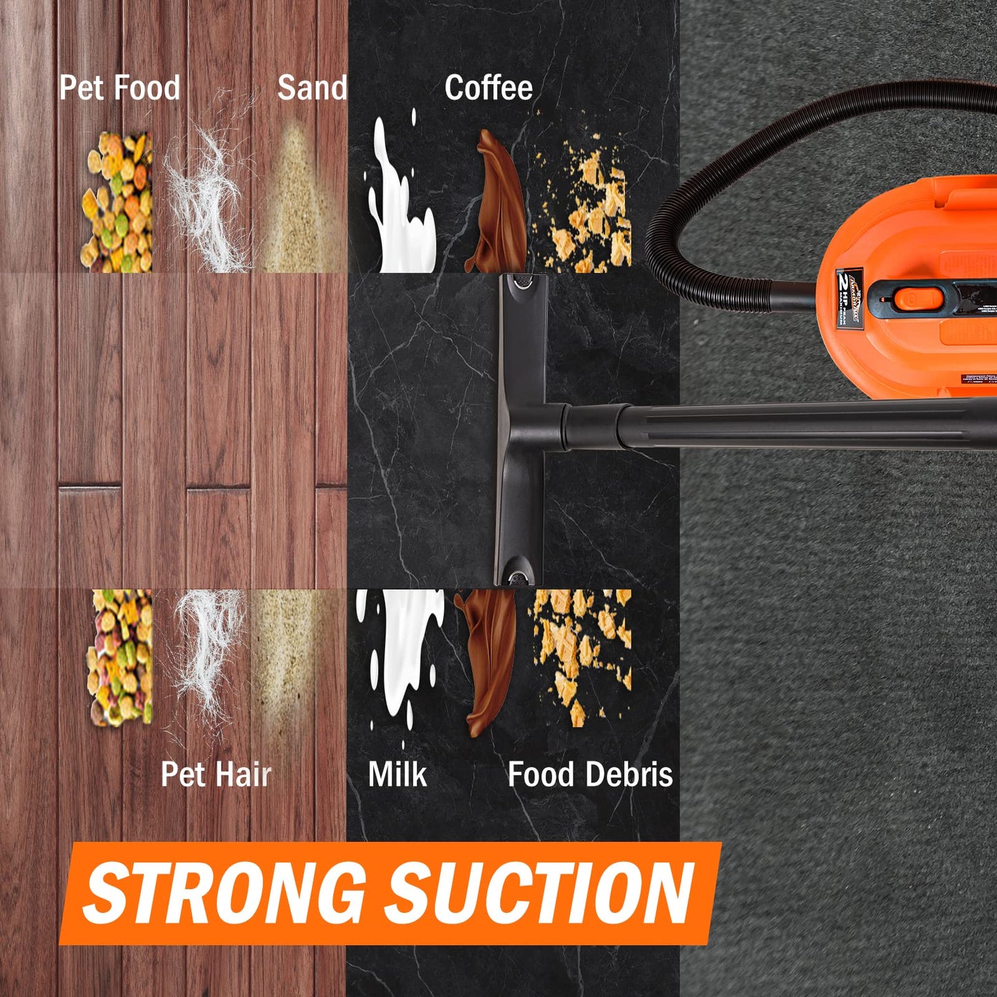 Armor All AA255W 2.5 Gal 2 Peak HP Wet/Dry Utility Vac Orange/Black 🍁 All In One Marketplace Canada