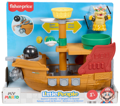 Fisher-Price Little People Toddler Toy My Mario Bowser’s Airship Playset with Figure for Preschool Pretend Play Kids Ages 18+ Months 🍁 All In One Marketplace Canada