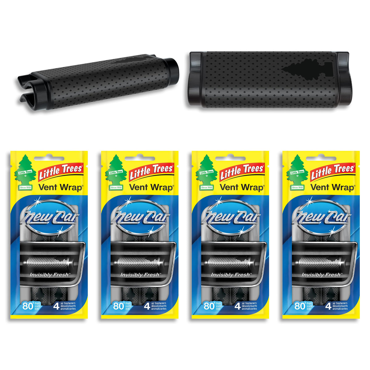 LITTLE TREES Car Air Freshener. Vent Wrap Provides Long-Lasting Scent, Slip on Vent Blade. New Car Scent, 16 Air Fresheners