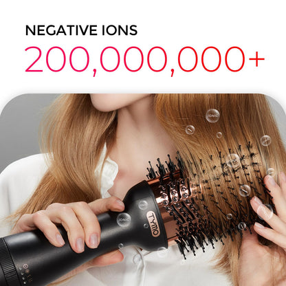TYMO Hair Dryer Brush Blow Dryer Brush in One, 4 in 1 Ionic Hairdryer and Styler Volumizer with Oval Titanium Barrel, Hot Air Straightener for Smooth Frizz-Free Blowout, Gold - Available at All In One Marketplace Canada