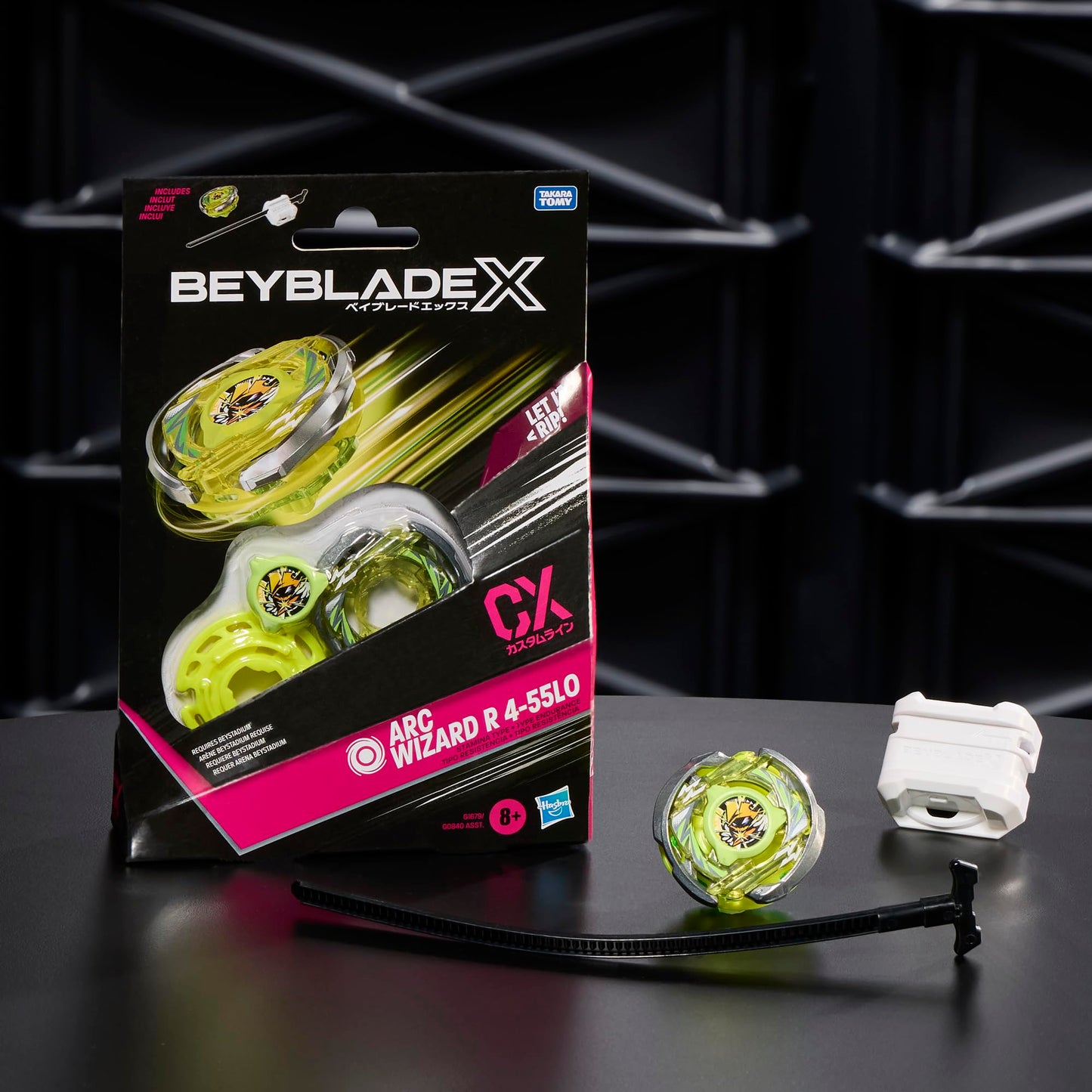 Beyblade X Arc Wizard R 4-55LO CX Starter Pack Set, Stamina Type Top and Launcher; Authentic Takara Tomy Battle Tops Games, Toys for Boys and Girls 8+ BEYBLADE