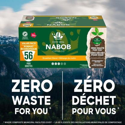 Nabob Breakfast Blend 100% Compostable Pods, 56 Pods NABOB