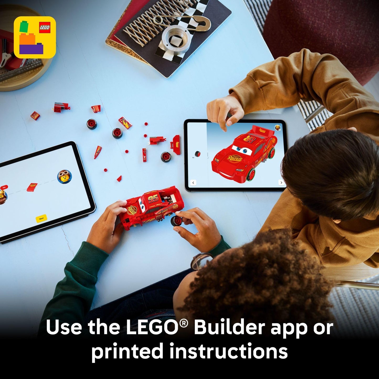 LEGO Speed Champions Lightning McQueen Toy - Disney Pixar Cars Building Blocks for Kids, Boys & Girls, Ages 9+ - Pretend Play Race Car & Bedroom Shelf Display - 77255 - Available at All In One Marketplace Canada