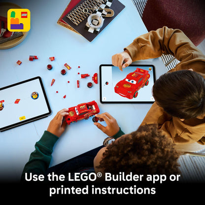 LEGO Speed Champions Lightning McQueen Toy - Disney Pixar Cars Building Blocks for Kids, Boys & Girls, Ages 9+ - Pretend Play Race Car & Bedroom Shelf Display - 77255 - Available at All In One Marketplace Canada