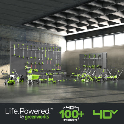 Greenworks 40V Cordless Leaf Blower (125 MPH /450 CFM) / Turbo Mode Electric Jet Blower, High Power, Lightweight & Quiet for Yard Patio Debris Leaves Dust Cleanup, Includes 2.0 Ah Battery & Charger - Available at All In One Marketplace Canada