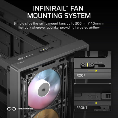 CORSAIR Frame 4000D RS ARGB Modular Mid-Tower ATX PC Case – High Airflow, 3X Pre-Installed RS ARGB Fans, InfiniRail™ Fan Mounting System, ASUS BTF, MSI Project Zero, Gigabyte Project Stealth – Black 🍁 All In One Marketplace Canada