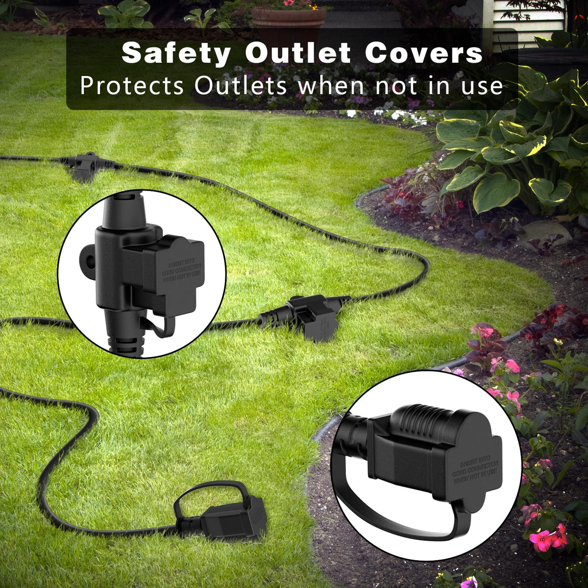 K KASONIC Outdoor Extension Cord 50 FT, Evenly Spaced 6 Outlets, Black 🍁 All In One Marketplace Canada