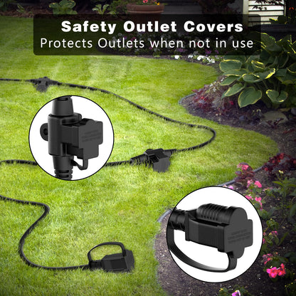 K KASONIC Outdoor Extension Cord 50 FT, Evenly Spaced 6 Outlets, Black 🍁 All In One Marketplace Canada