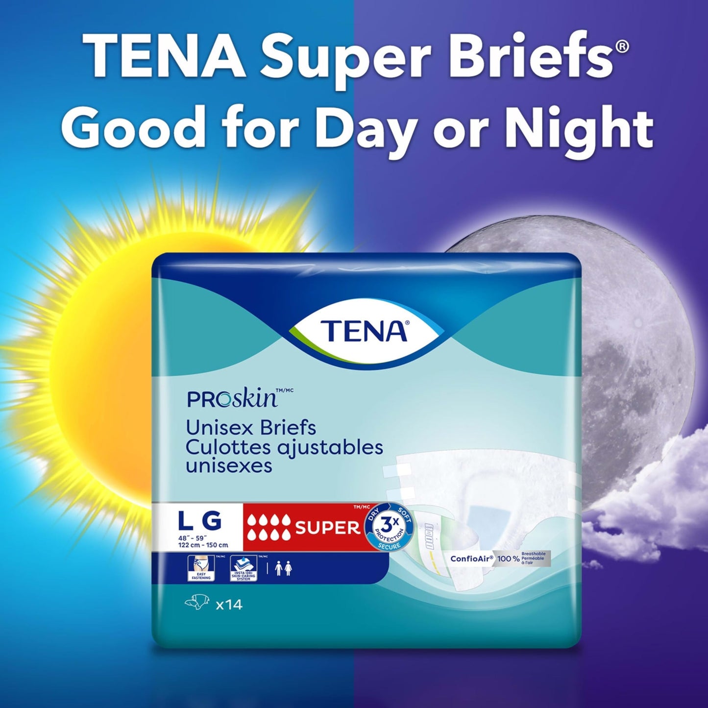 Tena Incontinence Briefs, Uni-Sex Fit, Super Absorbency, Xlarge 48 count TENA