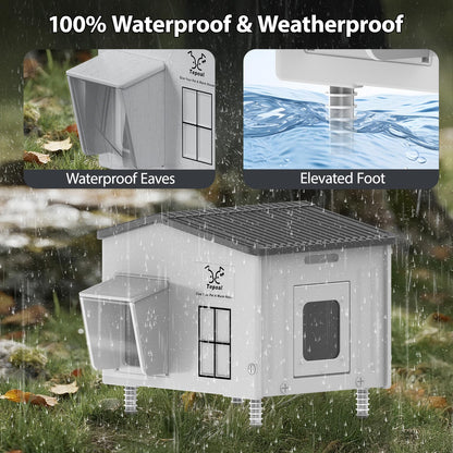Large Indestructible Heated Cat House for Outside, Extremely Waterproof & Weatherproof Heated Outdoor Cat House for Winter, Fully Insulated Feral Cat Shelter for Barn Cats Strays, 22x17x19.7 in 🍁 All In One Marketplace Canada