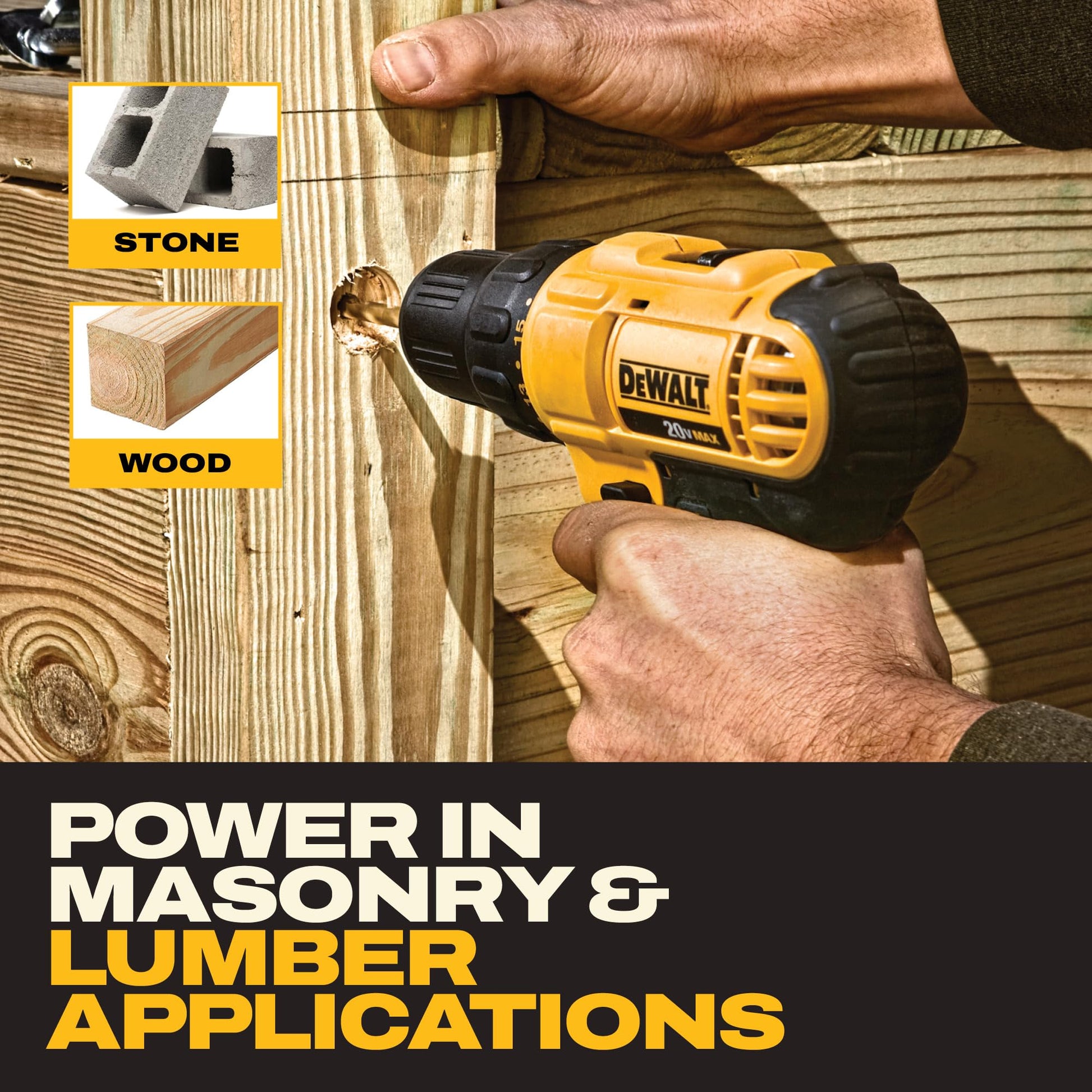 DEWALT 20V Max Cordless Drill Combo Kit, 2-Tool (DCK240C2),Yellow/Black Drill Driver/Impact Combo Kit - Available at All In One Marketplace Canada
