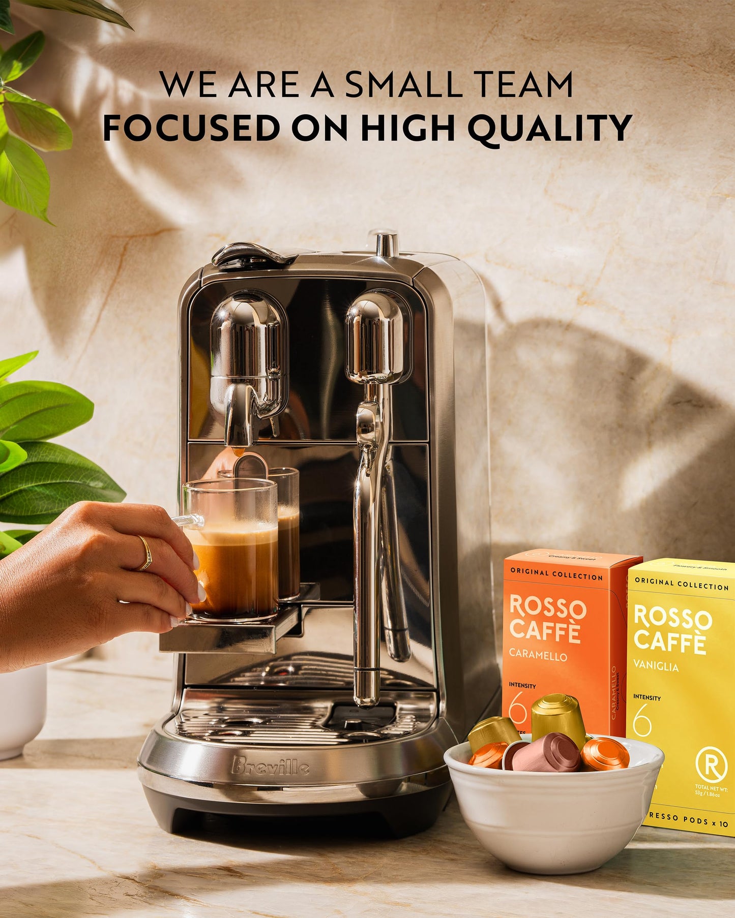 ROSSO CAFFÈ 120 Espresso Capsules for Nespresso Original Machines – Premium Flavored Coffee Pack with Vanilla, Crème Brûlée & Caramel