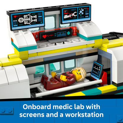 LEGO City Emergency Air Ambulance Airplane Building Toy for Kids - Pretend Play Rescue Airplane Model for Boys & Girls, Ages 6+ - Building Blocks W/Hero Minifigures - Gift Idea for Birthdays - 60465 🍁 All In One Marketplace Canada