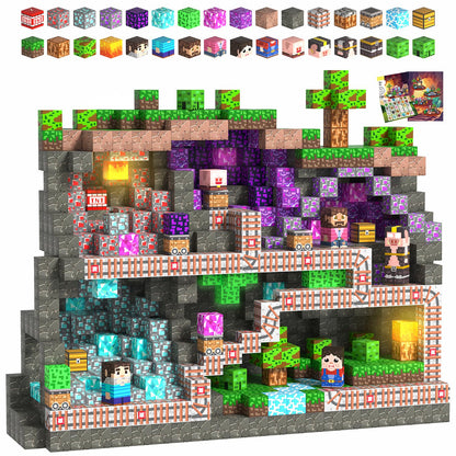 SSAWER Magnetic Blocks, 150PCS Light Up Building Cube Toys Gifts for Kids 🍁 All In One Marketplace Canada