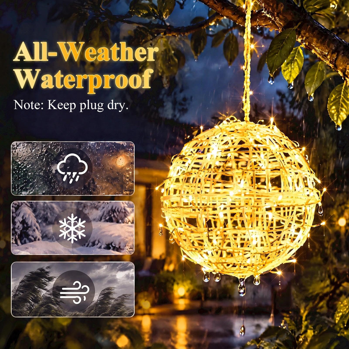 Fairdeer 8 Pack 7.9" Outdoor Christmas Balls, Warm White & Multicolor 🍁 All In One Marketplace Canada