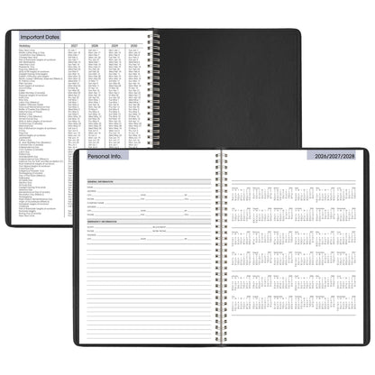 AT-A-GLANCE 2027 Appointment Book Planner, Weekly, 8" x 11", Quarter-Hourly, DayMinder, Black (G5200027)