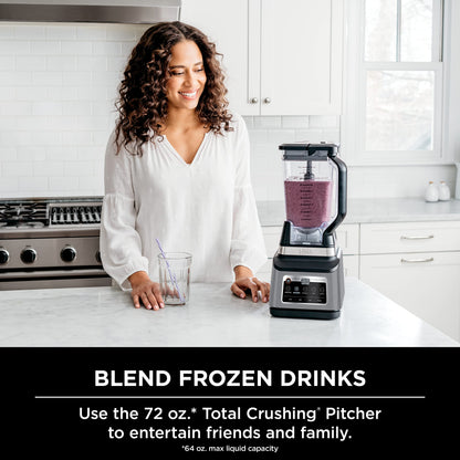 Ninja BN801C, Professional Plus Kitchen System With Auto-iQ, 72oz Pitcher, Black/Silver, 1400W (Canadian Version)