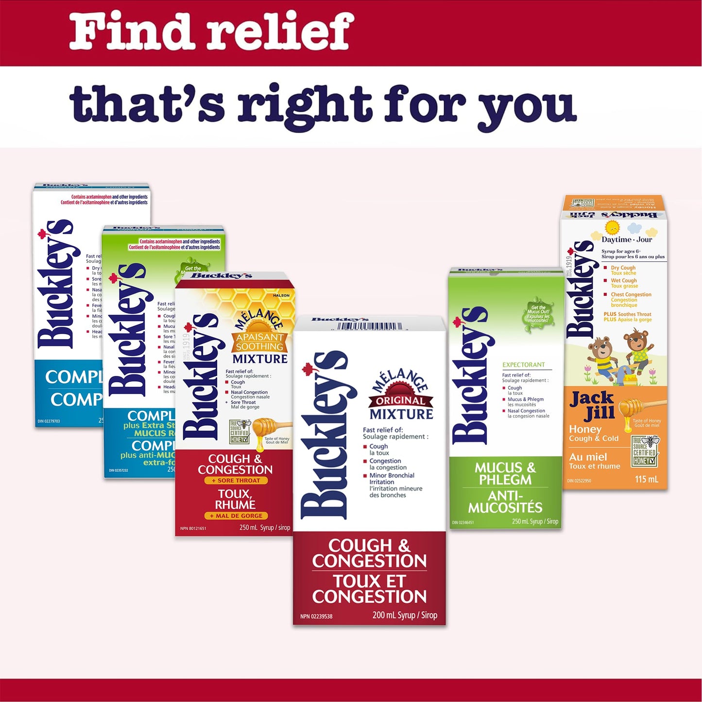 Buckley's Complete Syrup for Cough, Cold & Flu Relief, 250 mL (Packaging May Vary) - Available at All In One Marketplace Canada
