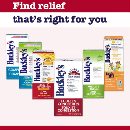 Buckley's Complete Syrup for Cough, Cold & Flu Relief, 250 mL (Packaging May Vary) - Available at All In One Marketplace Canada