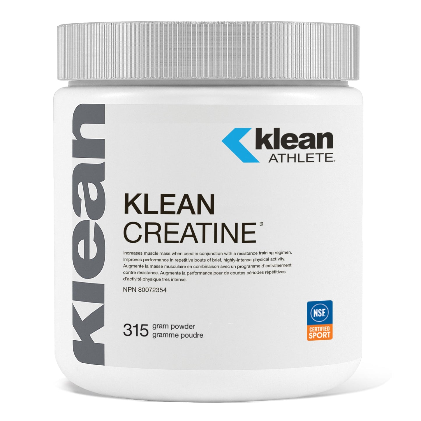 Klean Athlete - Klean Creatine - Supports Muscle Strength and Performance* - NSF Certified for Sport - 315 Grams Powder - Available at All In One Marketplace Canada
