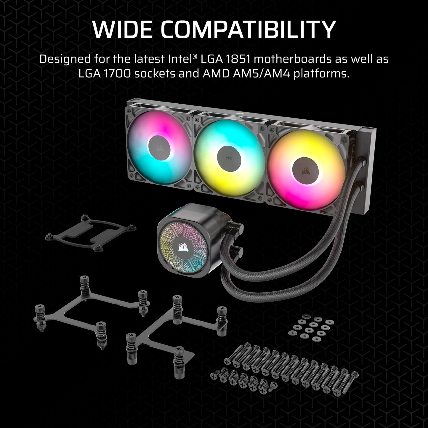 CORSAIR Nautilus 360 RS ARGB Liquid CPU Cooler – 360mm AIO – Low-Noise – Direct Motherboard Connection – Daisy-Chain – Intel LGA 1851/1700, AMD AM5/AM4 – 3X RS120 ARGB Fans Included – Black 🍁 All In One Marketplace Canada