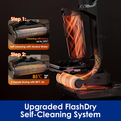 Tineco Floor ONE S7 Stretch Ultra Cordless Wet Dry Vacuum Cleaner, 180°Lay-Flat Anti-Tangle Design, 50 Minutes Runtime, 185℉ Flashdry Self-Cleaning, Dual-Sided Edge Cleaning - Available at All In One Marketplace Canada