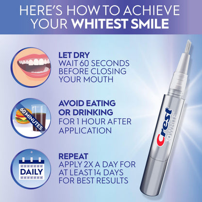 Crest 3D White Easy-To-Use Whitening Pen, 1 Teeth Whitening Pen Crest