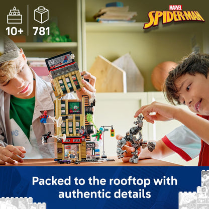 LEGO Marvel Spider-Man vs. Mysterio: The Daily Bugle Building Toy - Pretend Play Set with 7 Minifigures & Rhino Mech - Super Hero Toy for Boys & Girls, Ages 10+ - Gift Idea for Birthdays - 76342 🍁 All In One Marketplace Canada