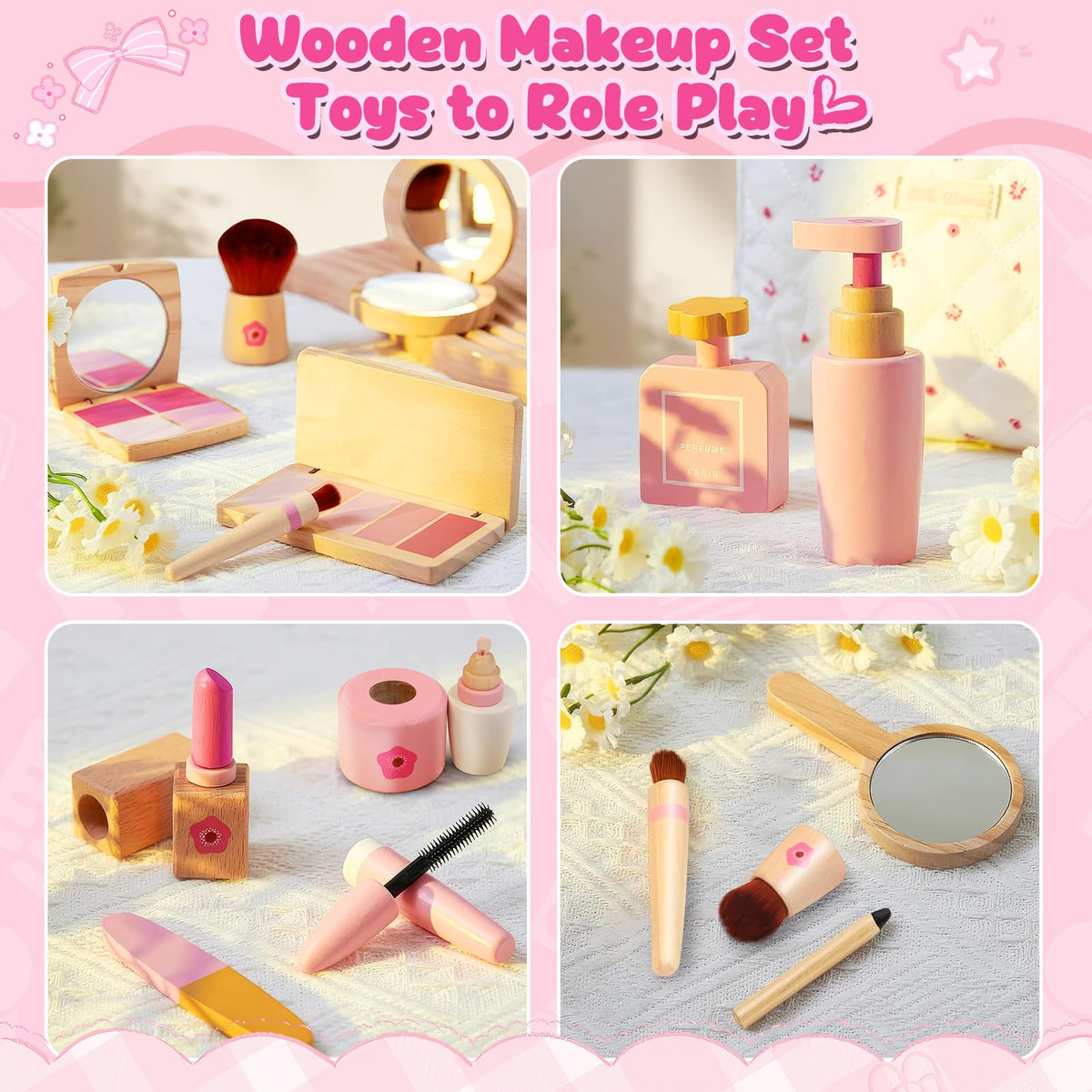 WELIN 17-Pieces Wooden Makeup Toy Set 🍁 All In One Marketplace Canada