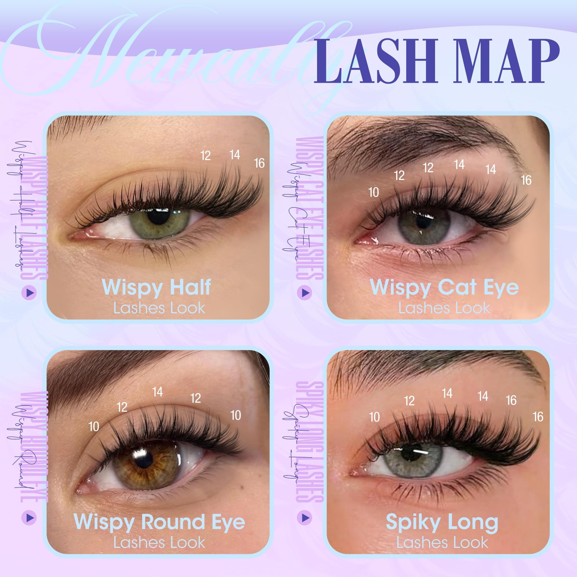 Lash Clusters Kit Wispy Natural Cluster Eyelash Extension Kit DIY Lash Extension Kit C Curl 10-16MM Eyelash Clusters Volume Individual Lashes Kit by Newcally - Available at All In One Marketplace Canada