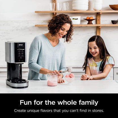 Ninja NC301C, CREAMi Ice Cream, Gelato, Milkshake, Sorbet, Smoothie Bowl, and Lite Ice Cream Maker, 7 One-Touch Programs (Canadian Version), 16oz