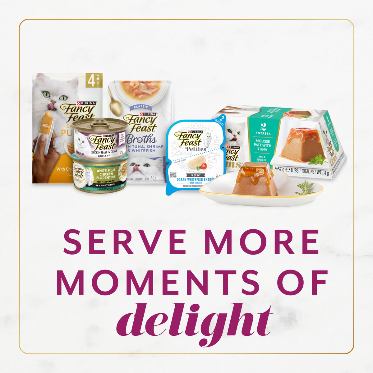 Fancy Feast Gems Wet Cat Food, Mousse Pâté with Beef 57g (2 Pack x 8)