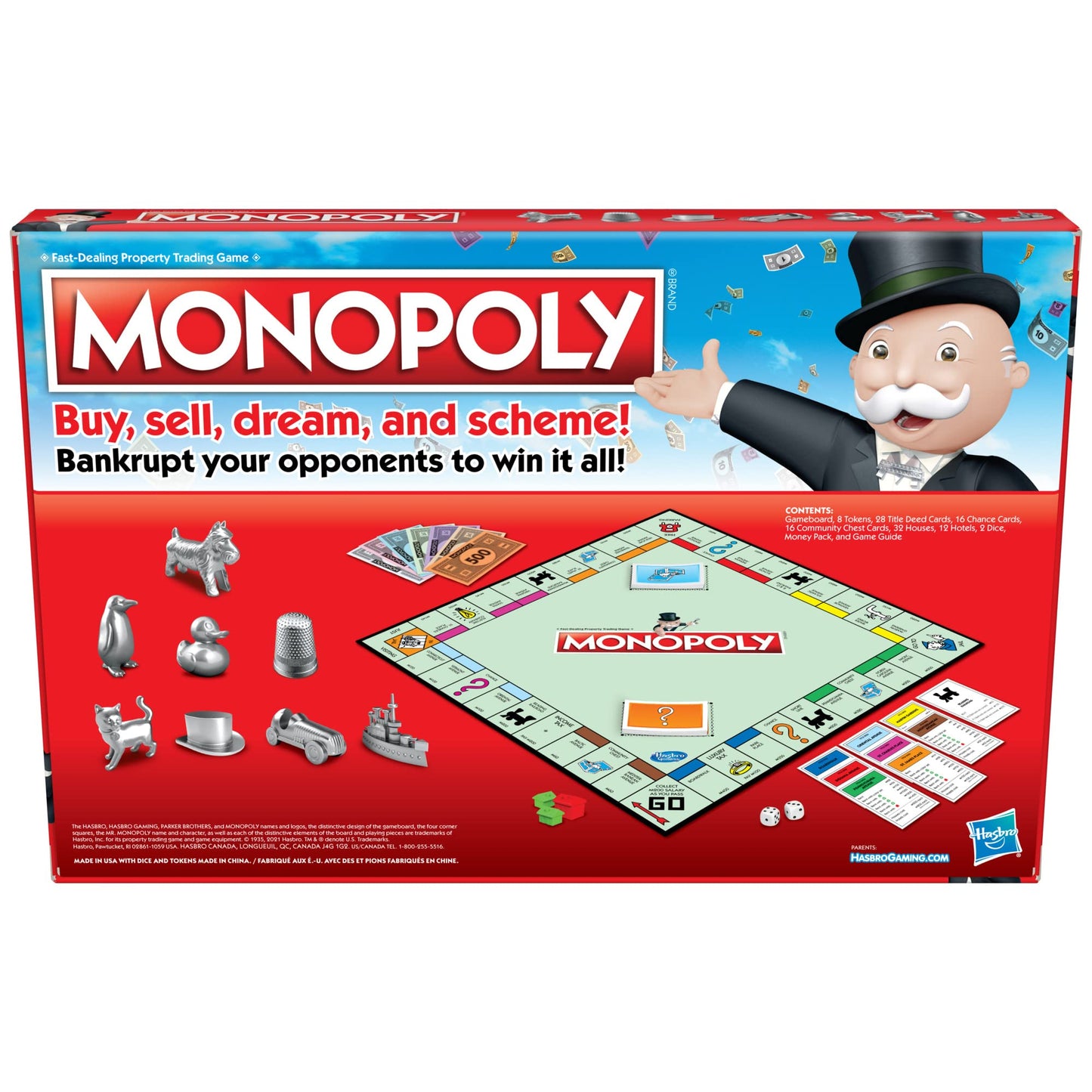 Monopoly Game, Family Board Games for 2 to 6 Players & Kids Ages 8 and Up, Includes 8 Tokens (Token Vote Edition) 🍁 All In One Marketplace Canada