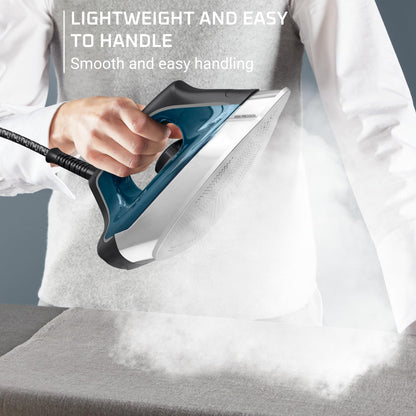 Rowenta Steam Station Iron Steamer for Clothes, 1800 Watts, Blue, DG8624