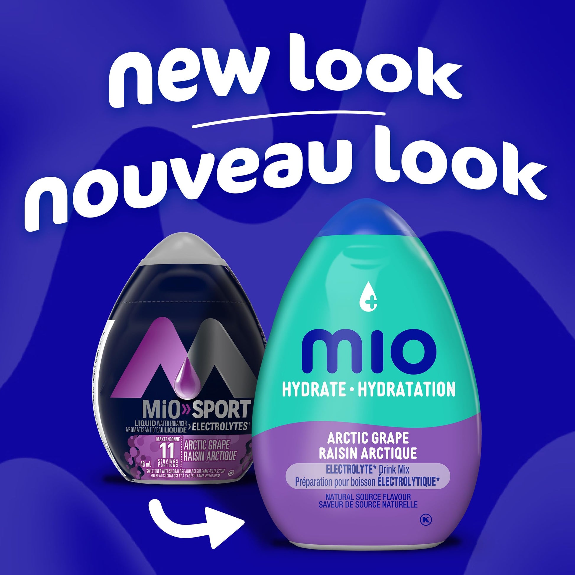Mio Hydrate Arctic Grape Electrolyte Drink Mix, 48 mL Bottle (Pack of 12)