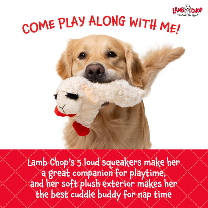 MultiPet MU48375 Plush Dog Toy, Lambchop, 10'', White