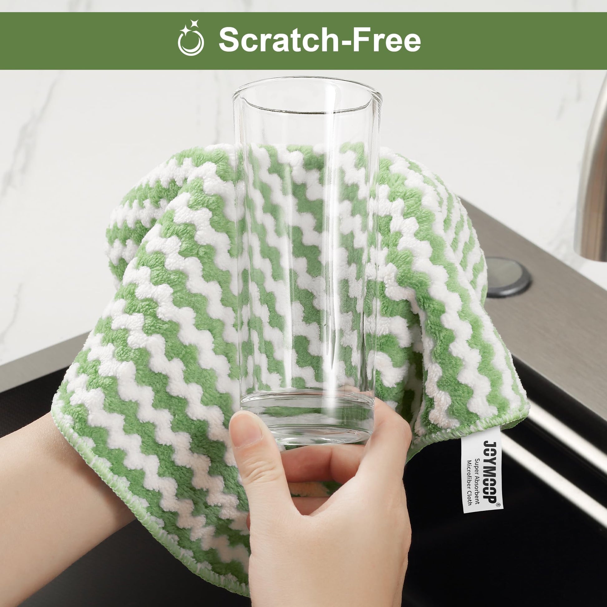 JOYMOOP Microfiber Cleaning Cloths, Dish Cloths for Washing Dishes, 18 Pack Kitchen Towels, Reusable and Washable Dish Towels for Dish Drying Washing, Absorbent Streak Free Lint Free Rags - 10" x 10" - Available at All In One Marketplace Canada