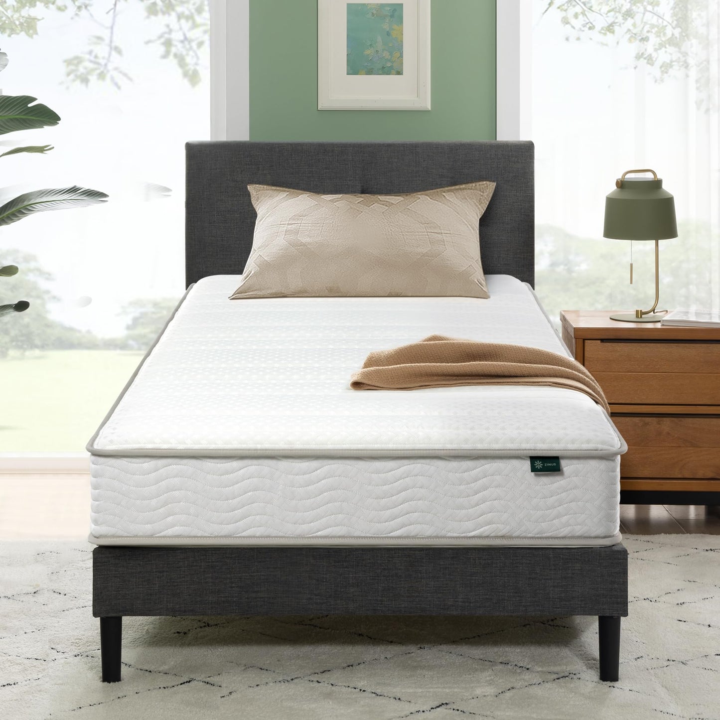 Zinus 6 Inch Foam and Spring Hybrid Mattress [New Version], Twin XL, Fiberglass Free, Medium Firmness, Durable Support, Certified Safe Foams & Fabric, Mattress in A Box Zinus