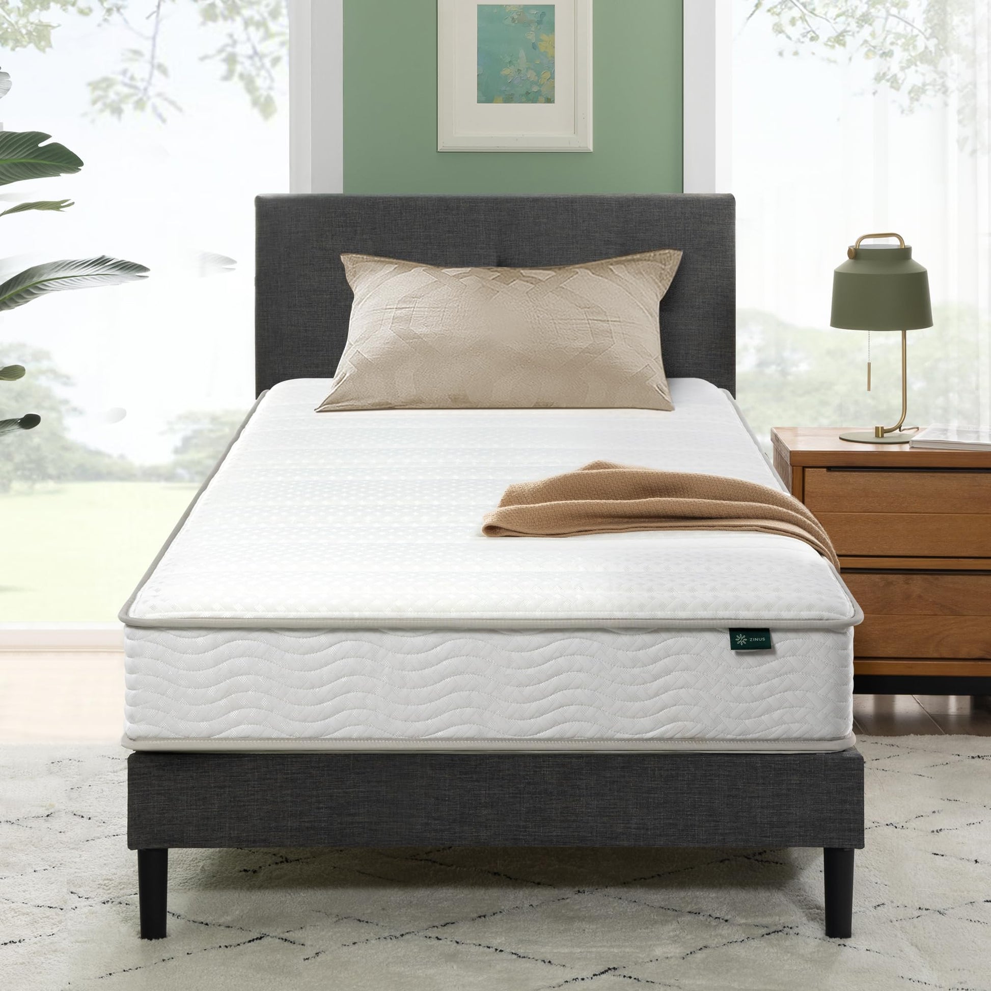 Zinus 6 Inch Foam and Spring Hybrid Mattress [New Version], Twin XL, Fiberglass Free, Medium Firmness, Durable Support, Certified Safe Foams & Fabric, Mattress in A Box Zinus