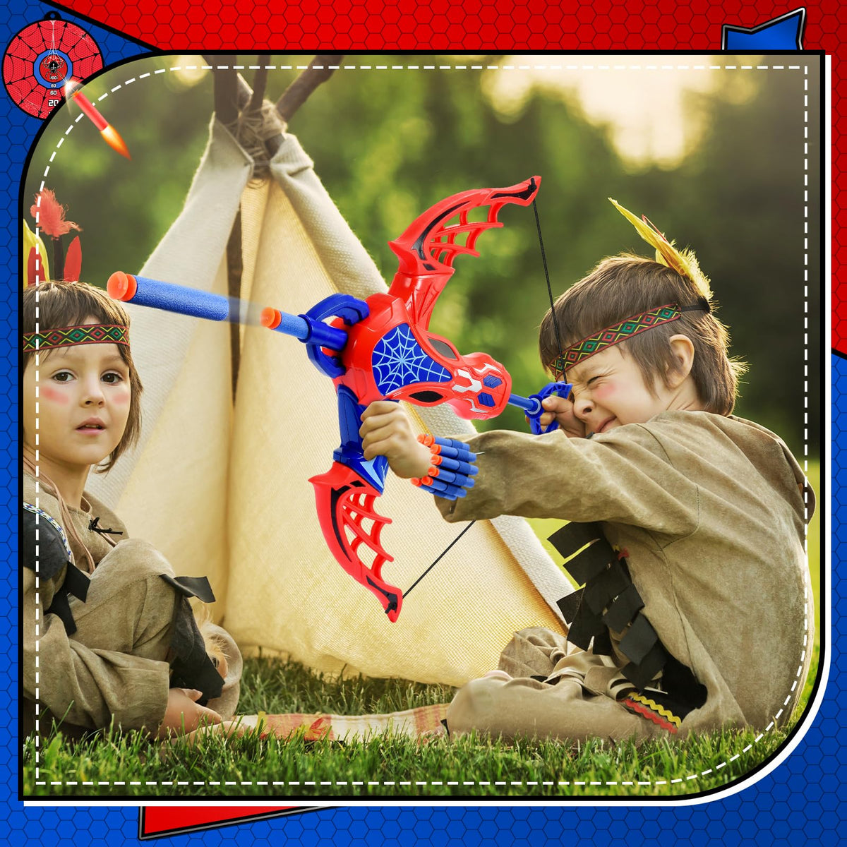 Bow and Arrow for 3-5 Year Old Boys, vicia Kids Outdoor & Indoor Toys for Boys 4-6 Archery Target Set with 20 Foam Suction Cup Boy Gift Age 3 4 5 6 7 8 Kid Games Christmas Birthday Gifts 🍁 All In One Marketplace Canada