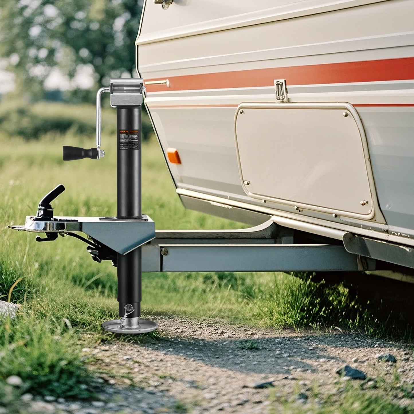 VEVOR A-Frame Trailer Jack, 5000 lbs Dynamic Load Capacity, Trailer Jack Stand with Handle & Rectangular Footpad, 15-inch Vertical Travel, Suitable for RV, Horse, Utility Trailers, Yacht Trailers VEVOR