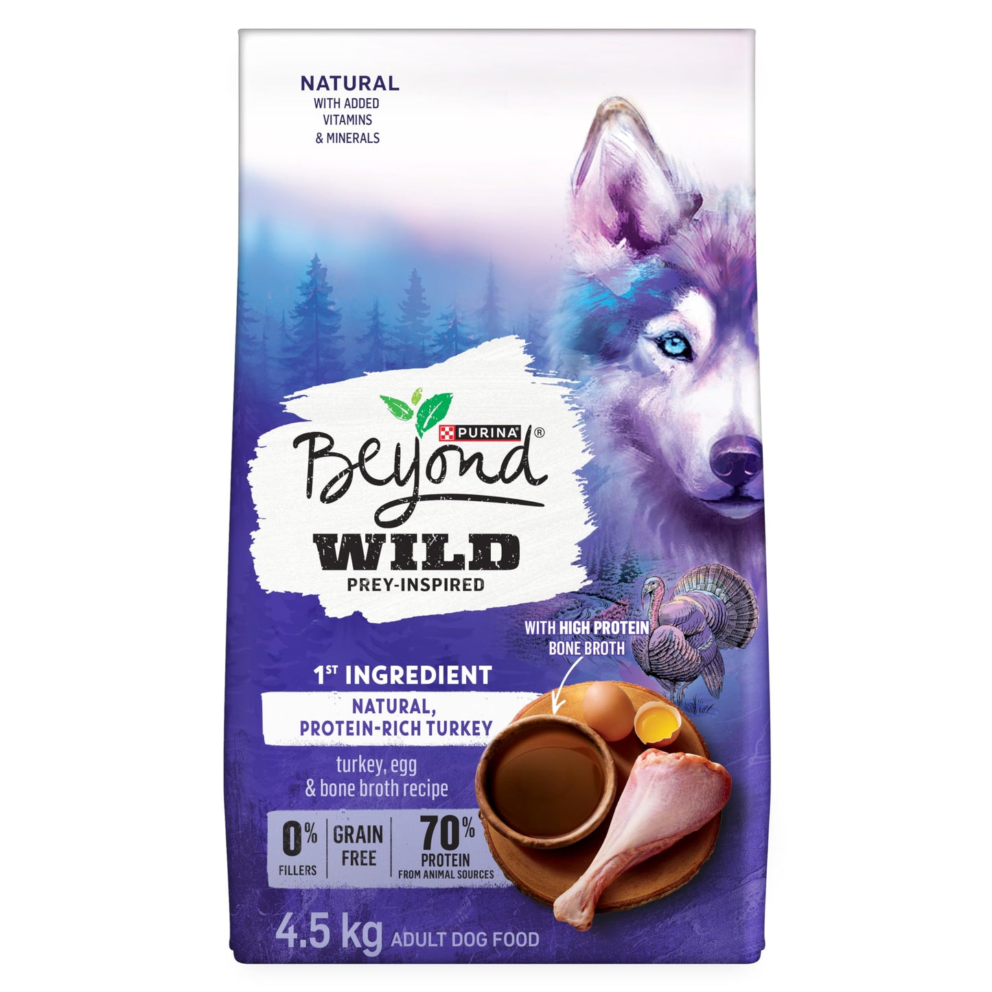Beyond Wild Dry Dog Food, Turkey, Egg & Bone Broth 4.5kg Beyond