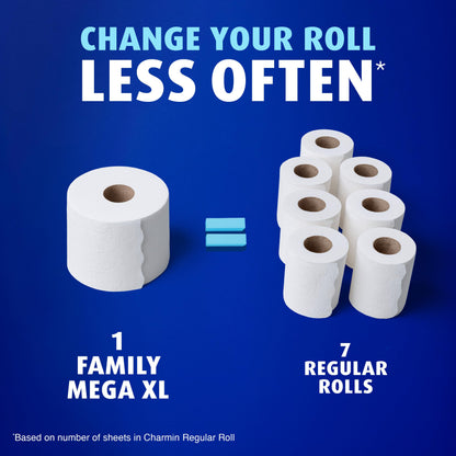 Charmin Toilet Paper Ultra Soft Cushiony Touch, 12 Family Mega XL Rolls = 84 Regular Rolls