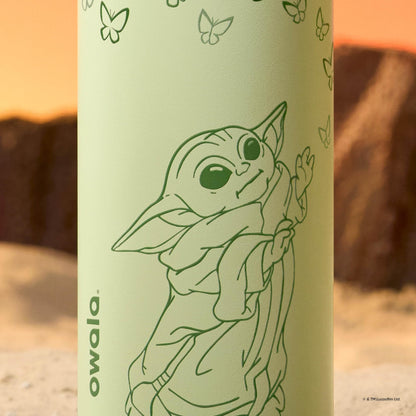 Star Wars Owala FreeSip Insulated Stainless Steel Water Bottle with Straw, BPA-Free Sports Water Bottle, Great for Travel, 32 Oz, GroGu Owala