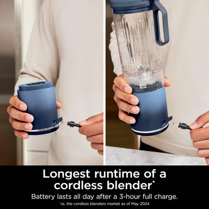 Ninja Blast Max Portable Blender, Twist & Go, 22oz/650mL, Navy, BC251CNV Ninja