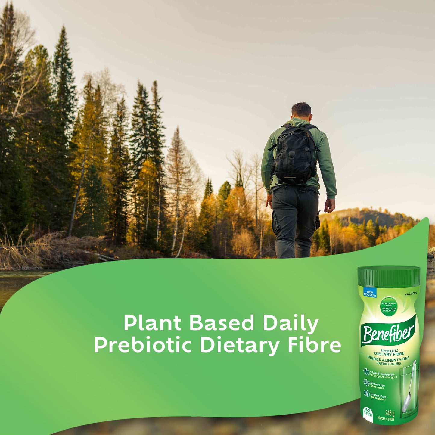Benefiber Prebiotic Fibre Supplement Powder, Promotes Good Gut Health, Unflavoured & Completely Clear, Dissolves in Drinks & Food, Plant‑Based, Sugar‑Free, Gluten‑Free, Non-GMO, Daily Soluable Fibre Supplement, 62 Servings (248 g) - Available at All In One Marketplace Canada