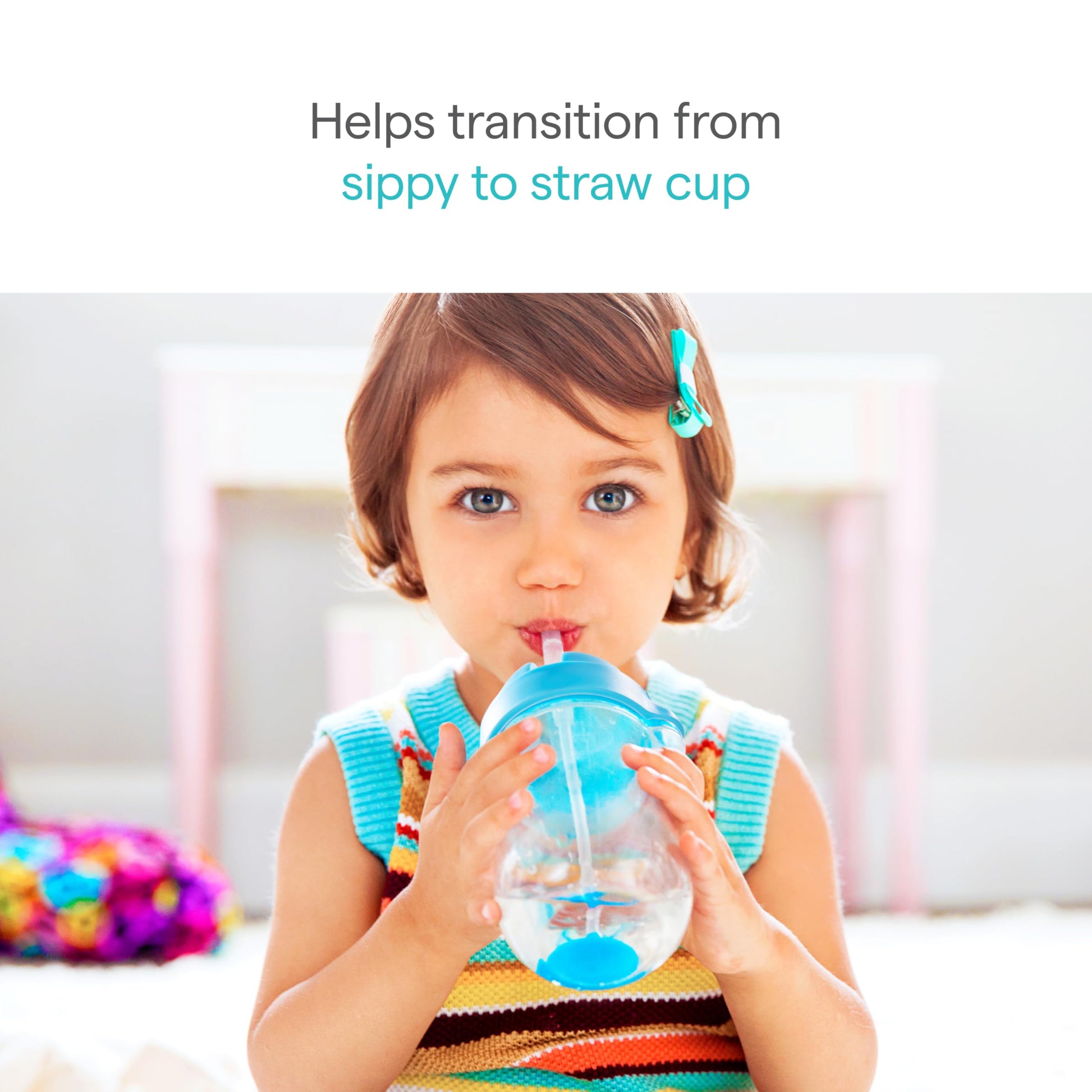 Munchkin Any Angle Weighted Straw Blue and Green Cup, 2 Count Munchkin
